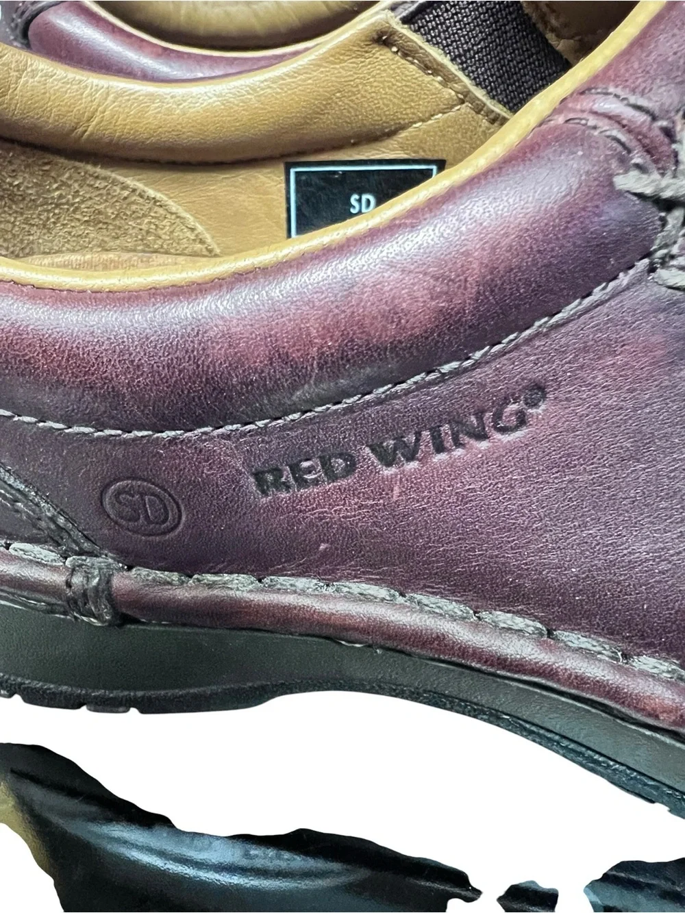 Red Wing 1621 Womens size 7 Red Brown Leather Slip On Steel Toe Work Safety Shoe